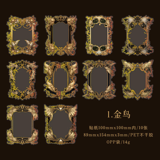#02296 Golden Frame Series Sticker