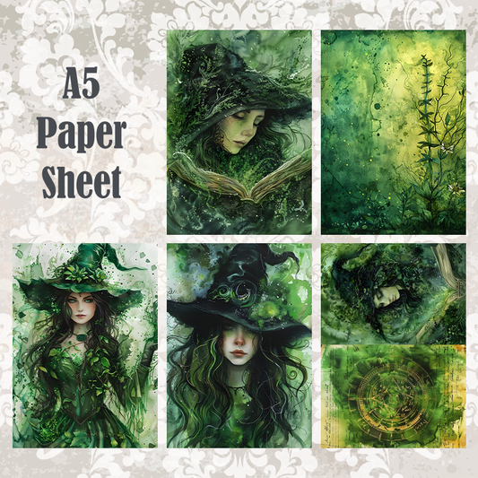 #5A101 POI Print A5 Cardstock Paper Set 10 Pcs