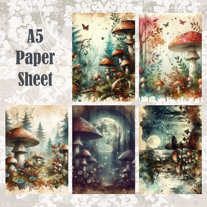 #5A103 POI Print A5 Cardstock Paper Set 10 Pcs