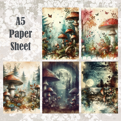 #5A103 POI Print A5 Cardstock Paper Set 10 Pcs