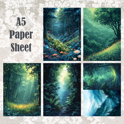 #5A106 POI Print A5 Cardstock Paper Set 10 Pcs