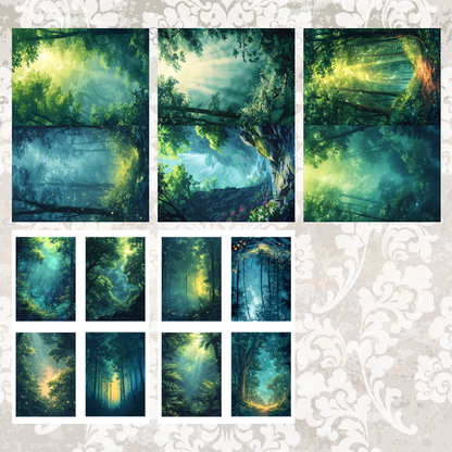 #5A106 POI Print A5 Cardstock Paper Set 10 Pcs