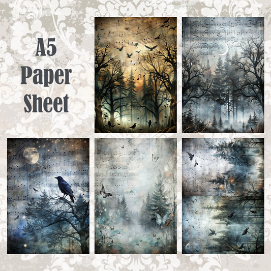 #5A108 POI Print A5 Cardstock Paper Set 10 Pcs