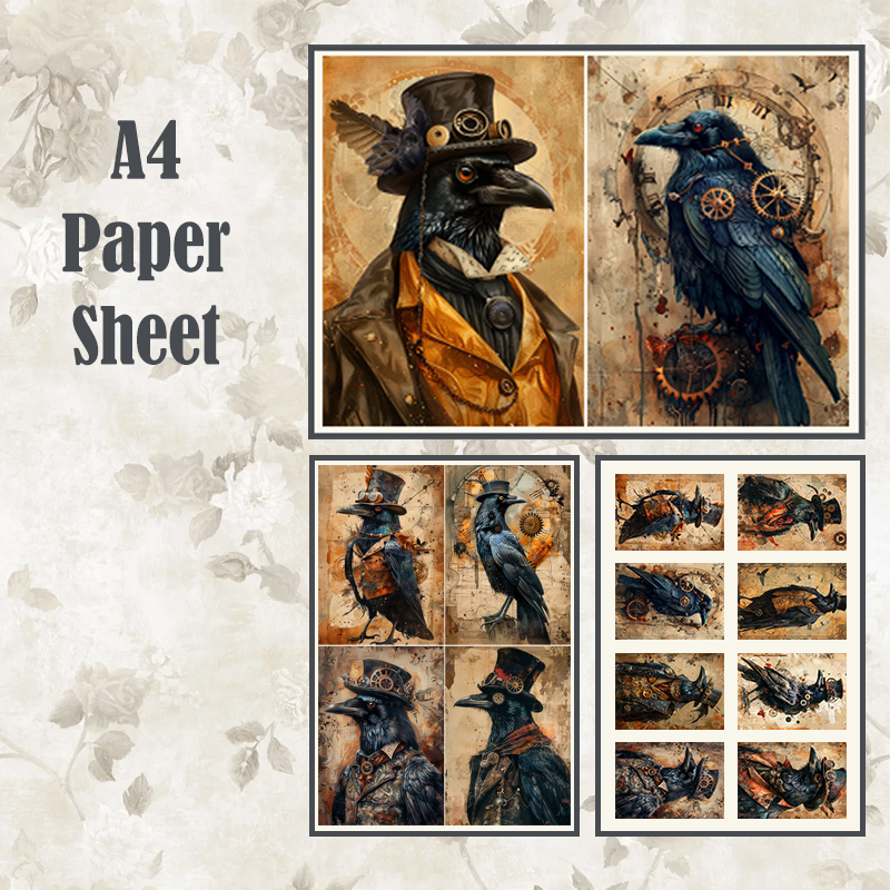 #10 POI Print A4 Cardstock Paper Set 4 Pcs