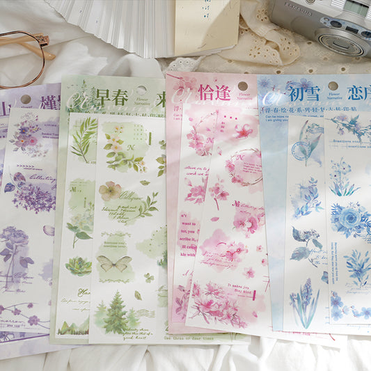 #02579 Flower Diary Series Sticker