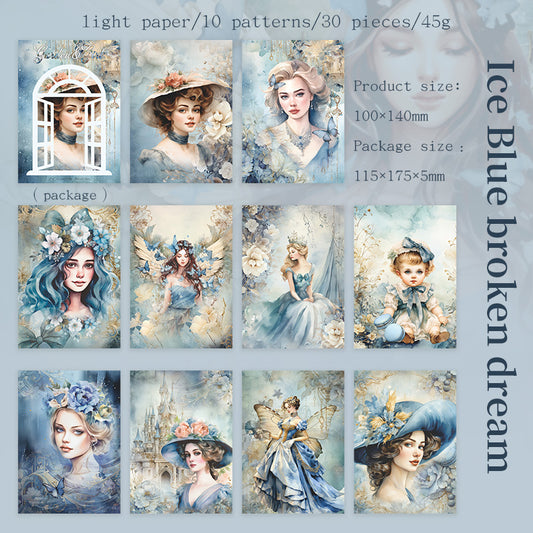 #02400 Girl Portrait in Garden Series Sticker