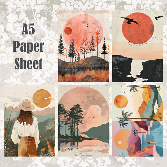 #5A112 POI Print A5 Cardstock Paper Set 10 Pcs
