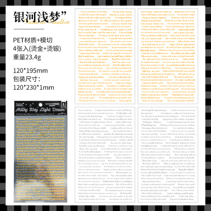 #02500 Golden Words Series Sticker