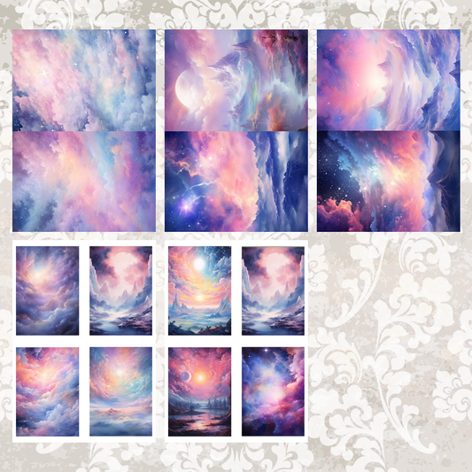 #5A115 POI Print A5 Cardstock Paper Set 10 Pcs