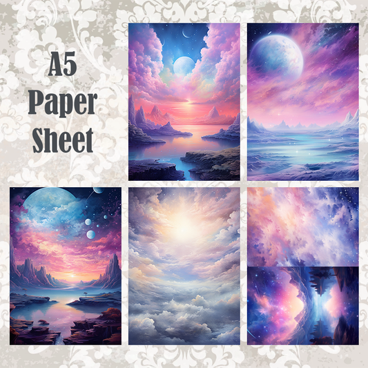 #5A115 POI Print A5 Cardstock Paper Set 10 Pcs
