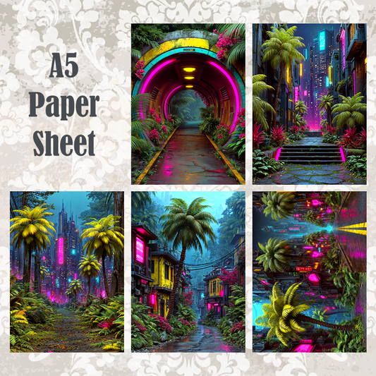 #5A116 POI Print A5 Cardstock Paper Set 10 Pcs