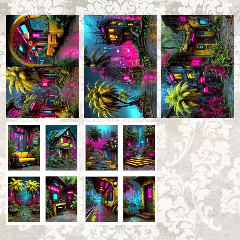 #5A116 POI Print A5 Cardstock Paper Set 10 Pcs