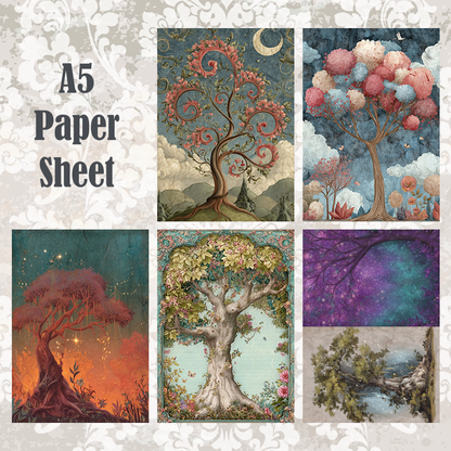 #5A117 POI Print A5 Cardstock Paper Set 10 Pcs