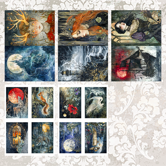 #5A120 POI Print A5 Cardstock Paper Set 10 Pcs
