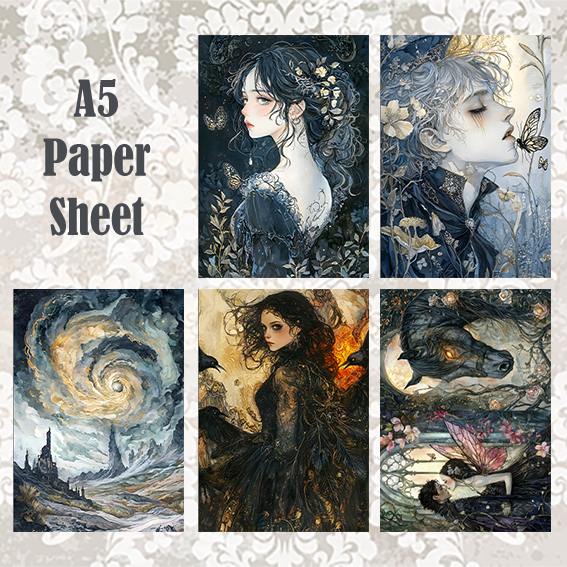#5A120 POI Print A5 Cardstock Paper Set 10 Pcs