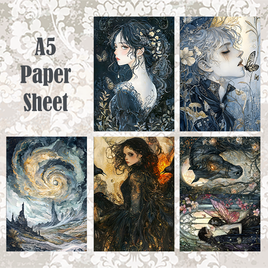 #5A120 POI Print A5 Cardstock Paper Set 10 Pcs