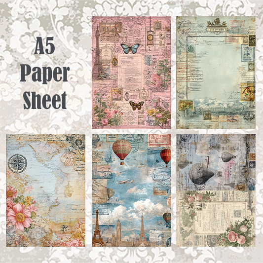 #5A121 POI Print A5 Cardstock Paper Set 10 Pcs