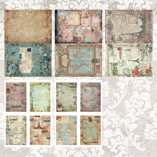 #5A121 POI Print A5 Cardstock Paper Set 10 Pcs
