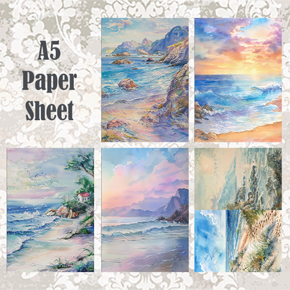 #5A124 POI Print A5 Cardstock Paper Set 10 Pcs