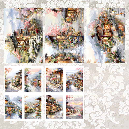 #5A125 POI Print A5 Cardstock Paper Set 10 Pcs