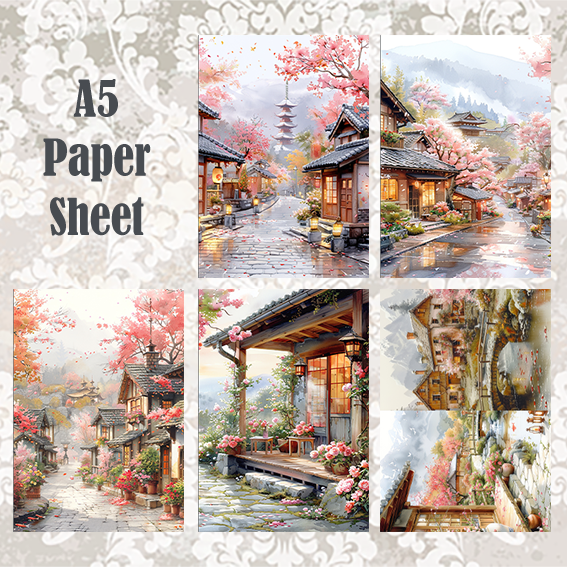 #5A125 POI Print A5 Cardstock Paper Set 10 Pcs
