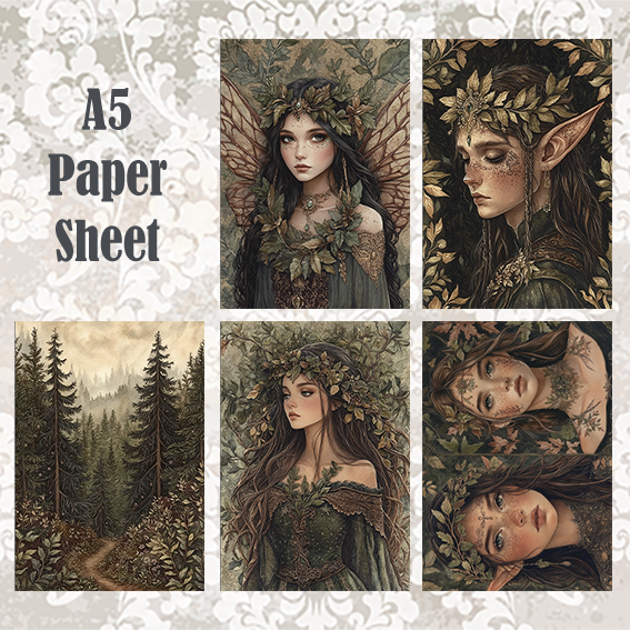 #5A128 POI Print A5 Cardstock Paper Set 10 Pcs