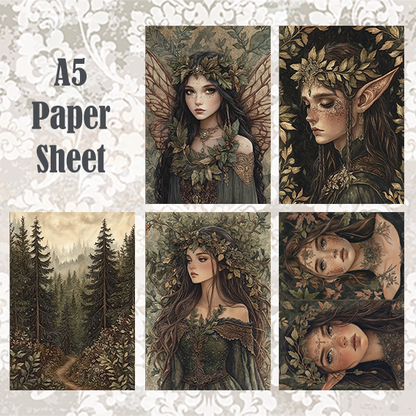 #5A128 POI Print A5 Cardstock Paper Set 10 Pcs