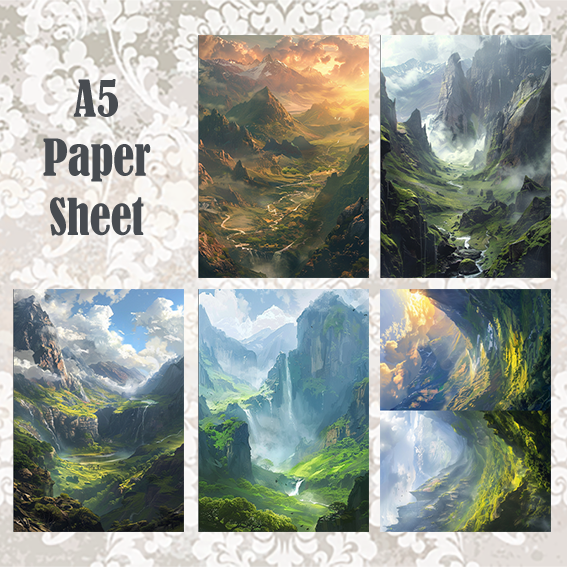 #5A129 POI Print A5 Cardstock Paper Set 10 Pcs