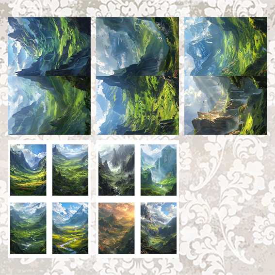 #5A129 POI Print A5 Cardstock Paper Set 10 Pcs