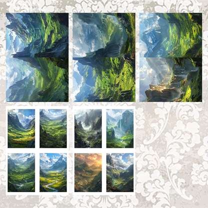 #5A129 POI Print A5 Cardstock Paper Set 10 Pcs