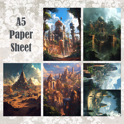 #12 POI Print A5 Cardstock Paper Set 10 Pcs