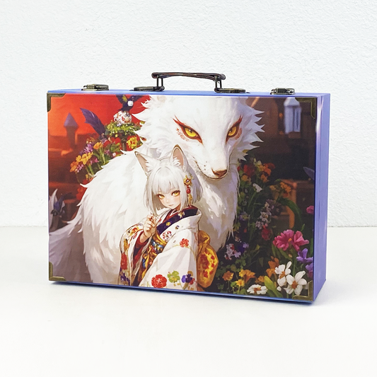 #01131 Customized Pattern Wooden Suitcase