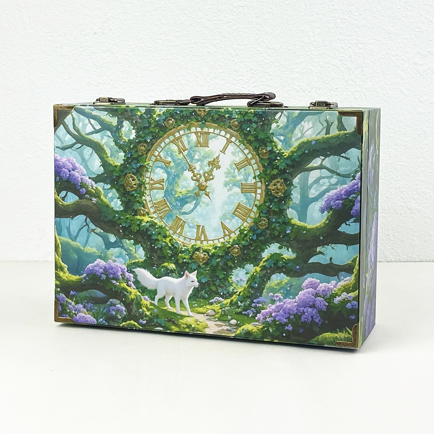 #01132 Customized Pattern Wooden Suitcase