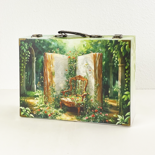 #01134 Customized Pattern Wooden Suitcase