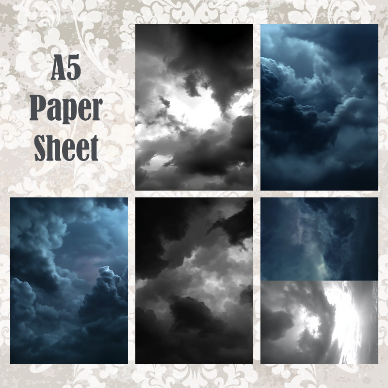 #5A137 POI Print A5 Cardstock Paper Set 10 Pcs