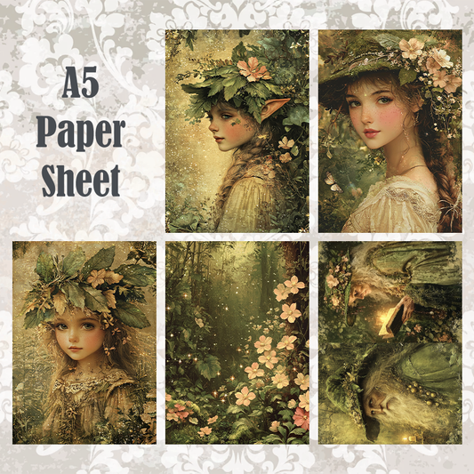 #5A138 POI Print A5 Cardstock Paper Set 10 Pcs