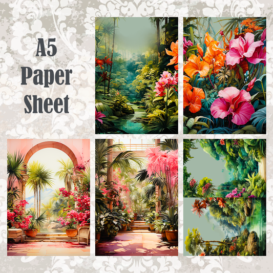 #5A140 POI Print A5 Cardstock Paper Set 10 Pcs