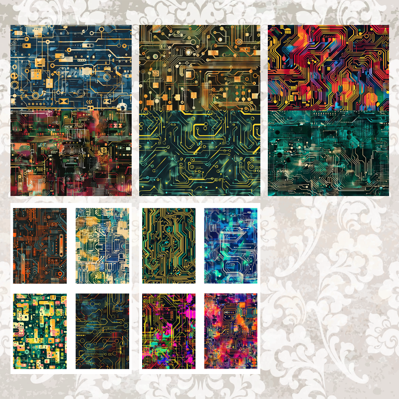 #5A142 POI Print A5 Cardstock Paper Set 10 Pcs