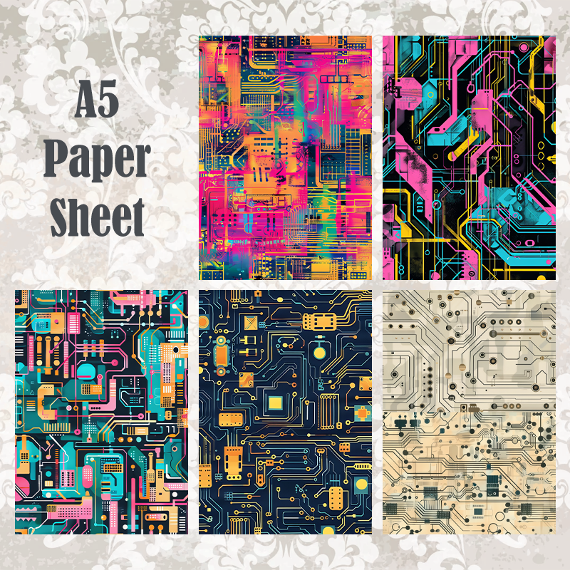 #5A142 POI Print A5 Cardstock Paper Set 10 Pcs