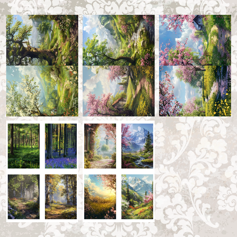 #5A143 POI Print A5 Cardstock Paper Set 10 Pcs