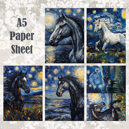 #5A144 POI Print A5 Cardstock Paper Set 10 Pcs
