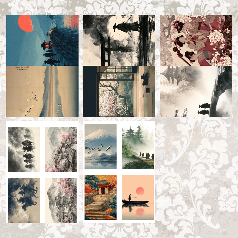 #5A145 POI Print A5 Cardstock Paper Set 10 Pcs