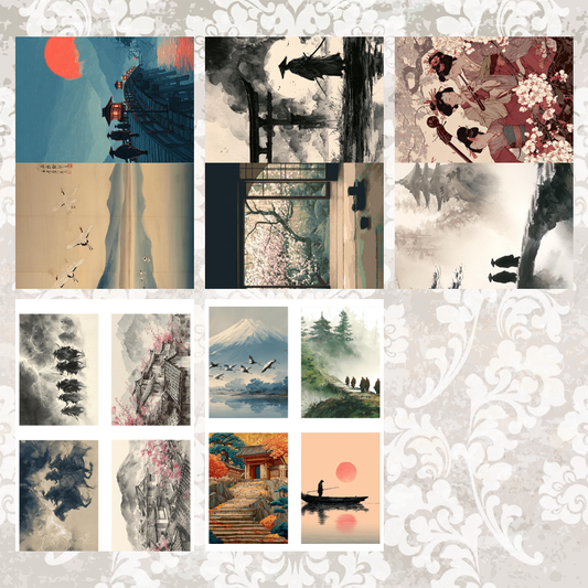 #5A145 POI Print A5 Cardstock Paper Set 10 Pcs