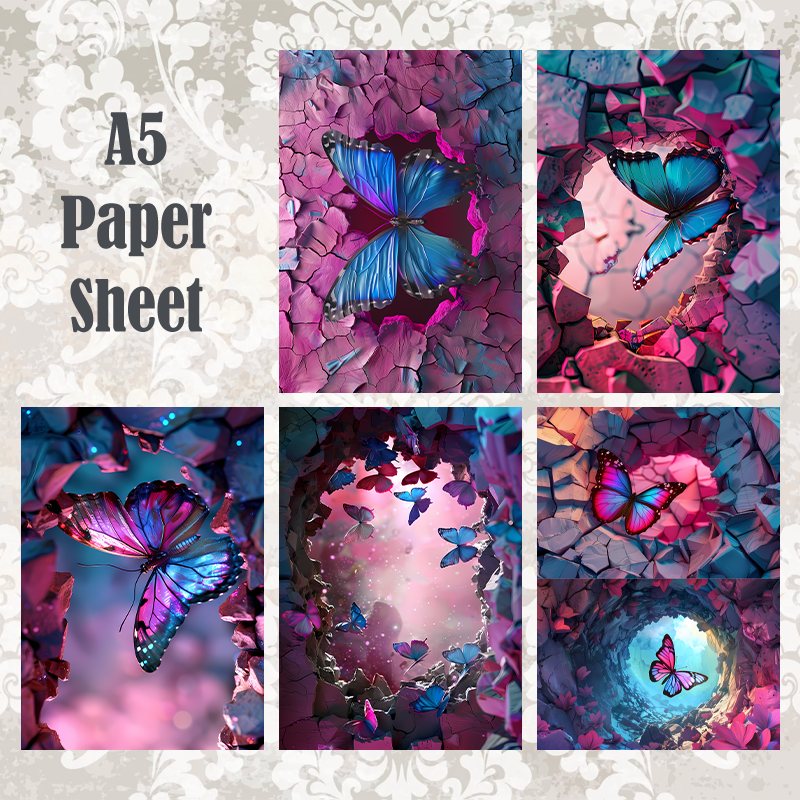 #5A148 POI Print A5 Cardstock Paper Set 10 Pcs