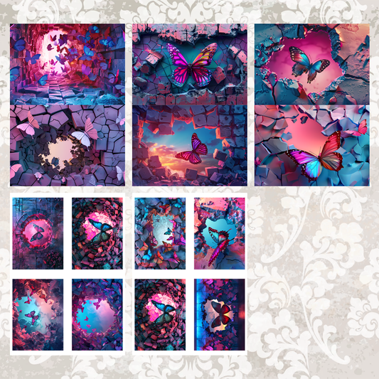 #5A148 POI Print A5 Cardstock Paper Set 10 Pcs