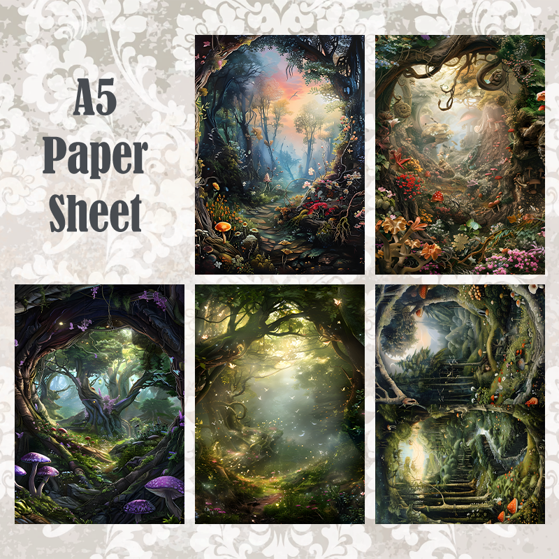 #5A149 POI Print A5 Cardstock Paper Set 10 Pcs