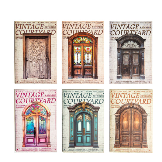 #02440 Vintage Wooden Door Series Sticker