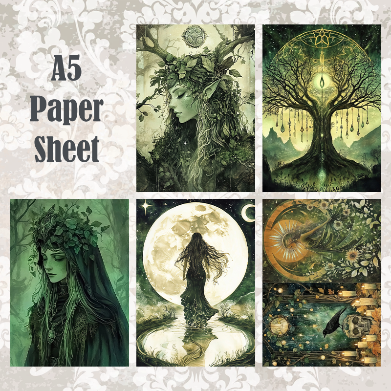 #5A150 POI Print A5 Cardstock Paper Set 10 Pcs