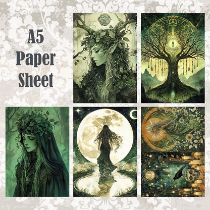 #5A150 POI Print A5 Cardstock Paper Set 10 Pcs