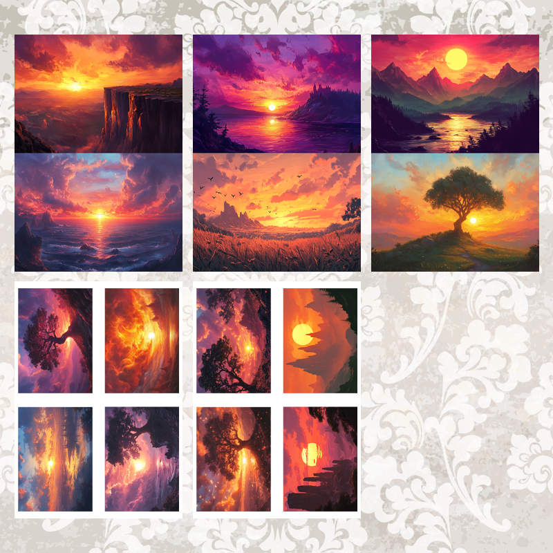 #5A151 POI Print A5 Cardstock Paper Set 10 Pcs